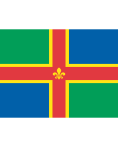 Flag: Lincolnshire |  landscape flag | 1.35m² | 14.5sqft | 100x130cm | 40x50inch 