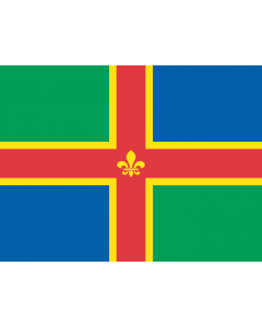 Flag: Lincolnshire |  landscape flag | 1.35m² | 14.5sqft | 100x130cm | 40x50inch 