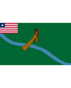 Flag: Liberian County of Lofa |  landscape flag | 1.35m² | 14.5sqft | 90x150cm | 3x5ft 