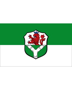 Flag: Lohmar | Beschreibung der Flagge  Der Stadt Lohmar ist ferner das Recht zur Führung einer Flagge verliehen worden |  landscape flag | 1.35m² | 14.5sqft | 90x150cm | 3x5ft 