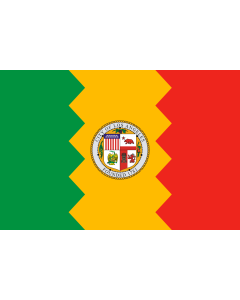 Flag: Los Angeles, California |  landscape flag | 1.35m² | 14.5sqft | 90x150cm | 3x5ft 