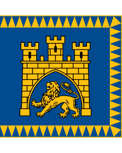 Flag: Lvov in Ukraine |  1.35m² | 14.5sqft | 120x120cm | 45x45inch 
