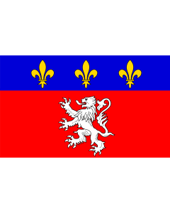 Flag: Lyonnais Region Lyonnais in France |  landscape flag | 1.35m² | 14.5sqft | 90x150cm | 3x5ft 