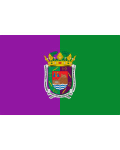 Flag: Málaga  Andalusia, Spain |  landscape flag | 1.35m² | 14.5sqft | 90x150cm | 3x5ft 