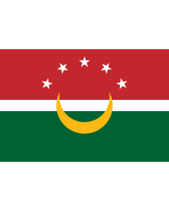 Flag: This image is NOT the Flag of the Maghreb Union; it was sourced to Flags of the World |  landscape flag | 1.35m² | 14.5sqft | 90x150cm | 3x5ft 