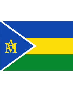 Flag: María de Huerva, in Zaragoza province, Spain |  landscape flag | 1.35m² | 14.5sqft | 90x150cm | 3x5ft 