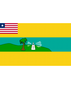 Flag: Liberian County of Maryland |  landscape flag | 1.35m² | 14.5sqft | 90x150cm | 3x5ft 