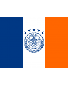 Flag: Mayor of New York City | Mayoral Office of New York City Source |  landscape flag | 1.35m² | 14.5sqft | 100x130cm | 40x50inch 