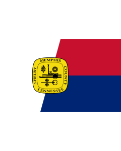 Flag: Memphis, Tennessee | En Memphis, Tennessee |  landscape flag | 1.35m² | 14.5sqft | 90x150cm | 3x5ft 