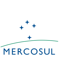 Flag: Mercosur, Portuguese version |  landscape flag | 1.35m² | 14.5sqft | 100x130cm | 40x50inch 