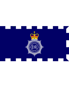 Flag: Metropolitan Police Service during the reign of Elizabeth II  1953-2022 |  landscape flag | 1.35m² | 14.5sqft | 80x160cm | 33x66inch 
