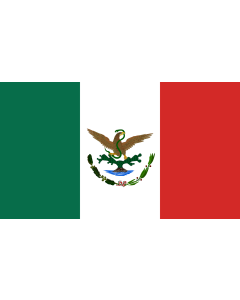 Flag: Mexicana FEDERALISTA 1832 a 1911 | Usada por los grupos federalistas y Liberales en Mexico entre 1832 y 1910, en base a File Logo Basado en Medalla 1847.  File ESCUDO EDOMEX 1833.  para el aguila File BANDERA MEXICANA 1823 A 1879.  para la corona de
