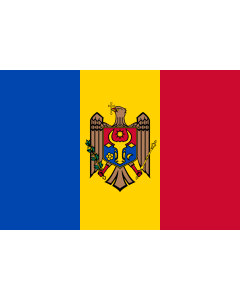 Flag: Republic of Moldova |  landscape flag | 1.35m² | 14.5sqft | 90x150cm | 3x5ft 