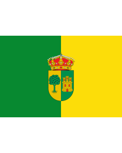 Flag: Town of Montánchez; in Cáceres, Spain |  landscape flag | 1.35m² | 14.5sqft | 90x150cm | 3x5ft 