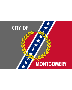 Flag: En Montgomery, Alabama |  landscape flag | 1.35m² | 14.5sqft | 90x150cm | 3x5ft 