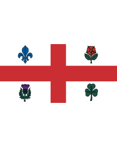 Flag: City of Montreal, Canada |  landscape flag | 1.35m² | 14.5sqft | 80x160cm | 30x60inch 