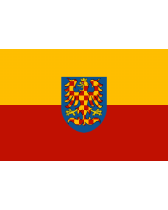 Flag: Moravia with eagle | Moravská vlajka používaná příznivci moravského hnutí |  landscape flag | 1.35m² | 14.5sqft | 90x150cm | 3x5ft 