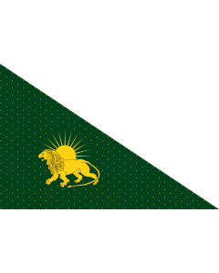 Flag: Reconstructed design of the Mughal alam |  landscape flag | 1.35m² | 14.5sqft | 90x150cm | 3x5ft 