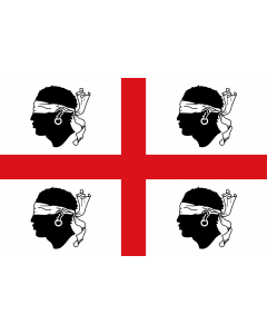 Flag: Nationalist flag of Sardinia |  landscape flag | 1.35m² | 14.5sqft | 90x150cm | 3x5ft 