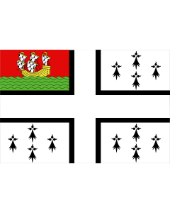 Flag: City of Nantes, France |  landscape flag | 1.35m² | 14.5sqft | 90x150cm | 3x5ft 