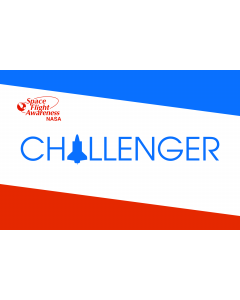 Flag: NASA-ChallengerShuttleFlag | Space Shuttle Challenger |  landscape flag | 1.35m² | 14.5sqft | 90x150cm | 3x5ft 
