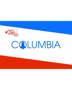 Flag: NASA-ColumbiaShuttleFlag | Space Shuttle Columbia |  landscape flag | 1.35m² | 14.5sqft | 90x150cm | 3x5ft 