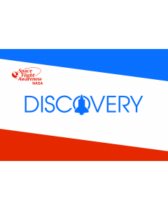 Flag: NASA-DiscoveryShuttleFlag | Space Shuttle Discovery |  landscape flag | 1.35m² | 14.5sqft | 90x150cm | 3x5ft 