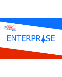Flag: NASA-EnterpriseShuttleFlag | Space Shuttle Enterprise |  landscape flag | 1.35m² | 14.5sqft | 90x150cm | 3x5ft 