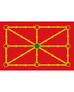 Flag: Navarre |  landscape flag | 1.35m² | 14.5sqft | 90x150cm | 3x5ft 