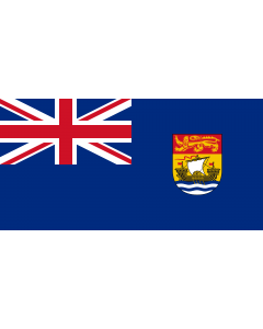 Flag: New Brunswick-1950-Blue | Based on Image Flag of the United Kingdom |  landscape flag | 1.35m² | 14.5sqft | 80x160cm | 30x60inch 