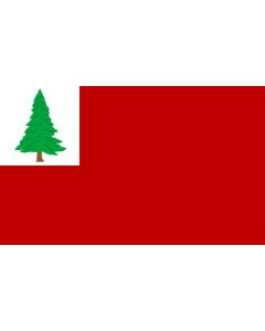 Flag: New England red ensign |  landscape flag | 1.35m² | 14.5sqft | 90x150cm | 3x5ft 