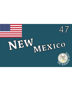 Flag: Reconstruction of the first  unofficial  flag of the state of New Mexico  1915 - 1925 |  landscape flag | 1.35m² | 14.5sqft | 90x150cm | 3x5ft 