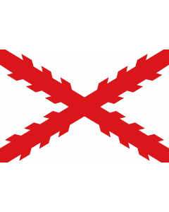 Flag: With the cross of Burgundy  saltire |  landscape flag | 1.35m² | 14.5sqft | 90x150cm | 3x5ft 