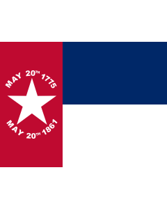 Flag: North Carolina 1861 |  landscape flag | 1.35m² | 14.5sqft | 100x130cm | 40x50inch 