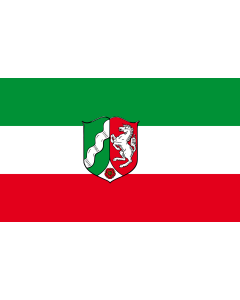 Flag: State service flag of North Rhine-Westphalia |  landscape flag | 1.35m² | 14.5sqft | 90x150cm | 3x5ft 