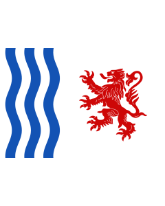 Flag: Nouvelle-Aquitaine, France |  landscape flag | 1.35m² | 14.5sqft | 90x150cm | 3x5ft 