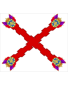 Flag: New Spain Vicerroyalty |  landscape flag | 1.35m² | 14.5sqft | 110x120cm | 40x50inch 