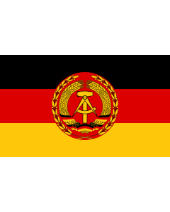 Flag: National People s Army of the German Democratic Republic  1956–1990 |  landscape flag | 1.35m² | 14.5sqft | 90x150cm | 3x5ft 