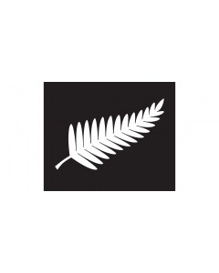 Flag: NZ flag design The Black & Silver by John Ansell | The Black &amp; Silver” |  landscape flag | 1.35m² | 14.5sqft | 80x160cm | 30x60inch 