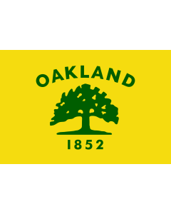 Flag: Oakland, California |  landscape flag | 1.35m² | 14.5sqft | 90x150cm | 3x5ft 