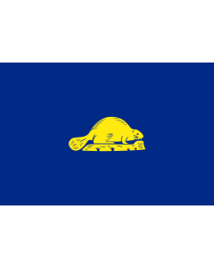 Flag: Oregon  reverse | The reverse of the state flag of Oregon, USA |  landscape flag | 1.35m² | 14.5sqft | 90x150cm | 3x5ft 
