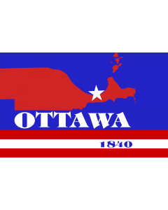 Flag: Ottawa County, Ohio |  landscape flag | 1.35m² | 14.5sqft | 90x150cm | 3x5ft 
