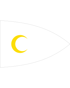 Flag: Fictitious Ottoman 10 Admiral of the Ottoman Navy Bir Osmanlı Amiral Bayrağı 1453-1793 |  landscape flag | 1.35m² | 14.5sqft | 90x150cm | 3x5ft 