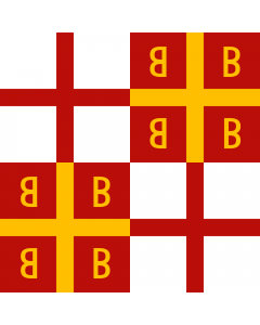 Flag: Constantinople under the Palaeologoi |  1.35m² | 14.5sqft | 120x120cm | 45x45inch 