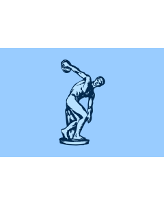 Flag: Panellinios, Greek Sports Club |  landscape flag | 1.35m² | 14.5sqft | 90x150cm | 3x5ft 