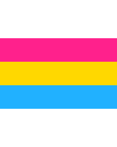 Flag: Pansexuality Pride |  landscape flag | 1.35m² | 14.5sqft | 90x150cm | 3x5ft 