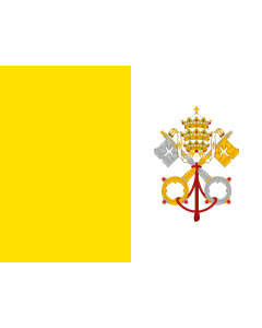 Flag: Merchant flag of the Papal States |  landscape flag | 1.35m² | 14.5sqft | 100x130cm | 40x50inch 