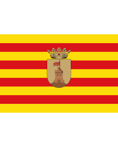 Flag: Pedreguer |  landscape flag | 1.35m² | 14.5sqft | 90x150cm | 3x5ft 