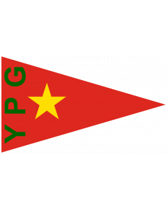 Flag: Original flag used by the People s Protection Units  YPG |  landscape flag | 1.35m² | 14.5sqft | 90x150cm | 3x5ft 