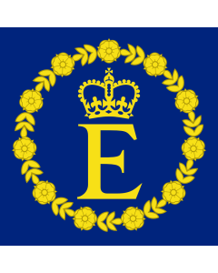 Flag: Personal flag of Queen Elizabeth II |  1.35m² | 14.5sqft | 120x120cm | 45x45inch 
